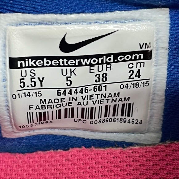 Nike Free 5.0 pink running shoes sneakers 5.5 youth - Picture 9 of 9